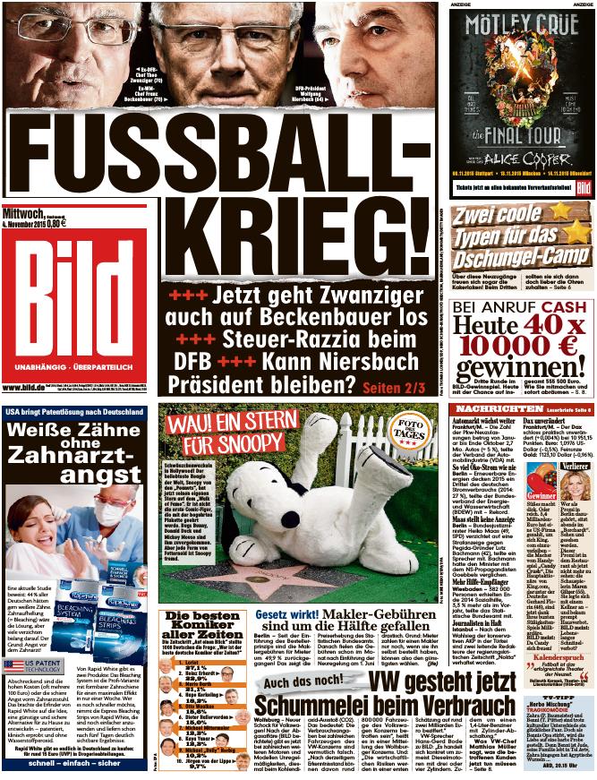 BILD Zeitung 04.11.2015