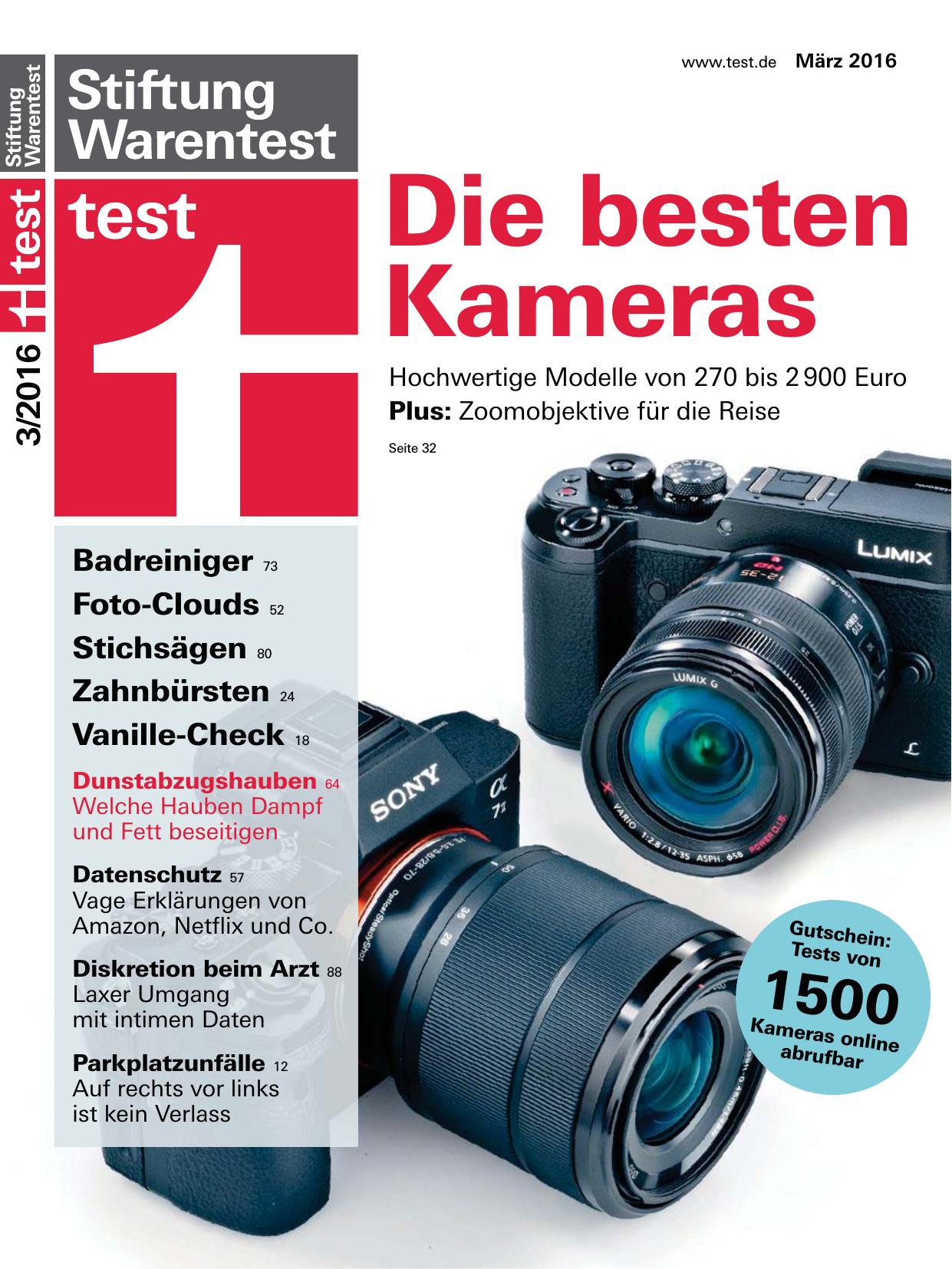 Stiftung Warentest Nr. 3/2016