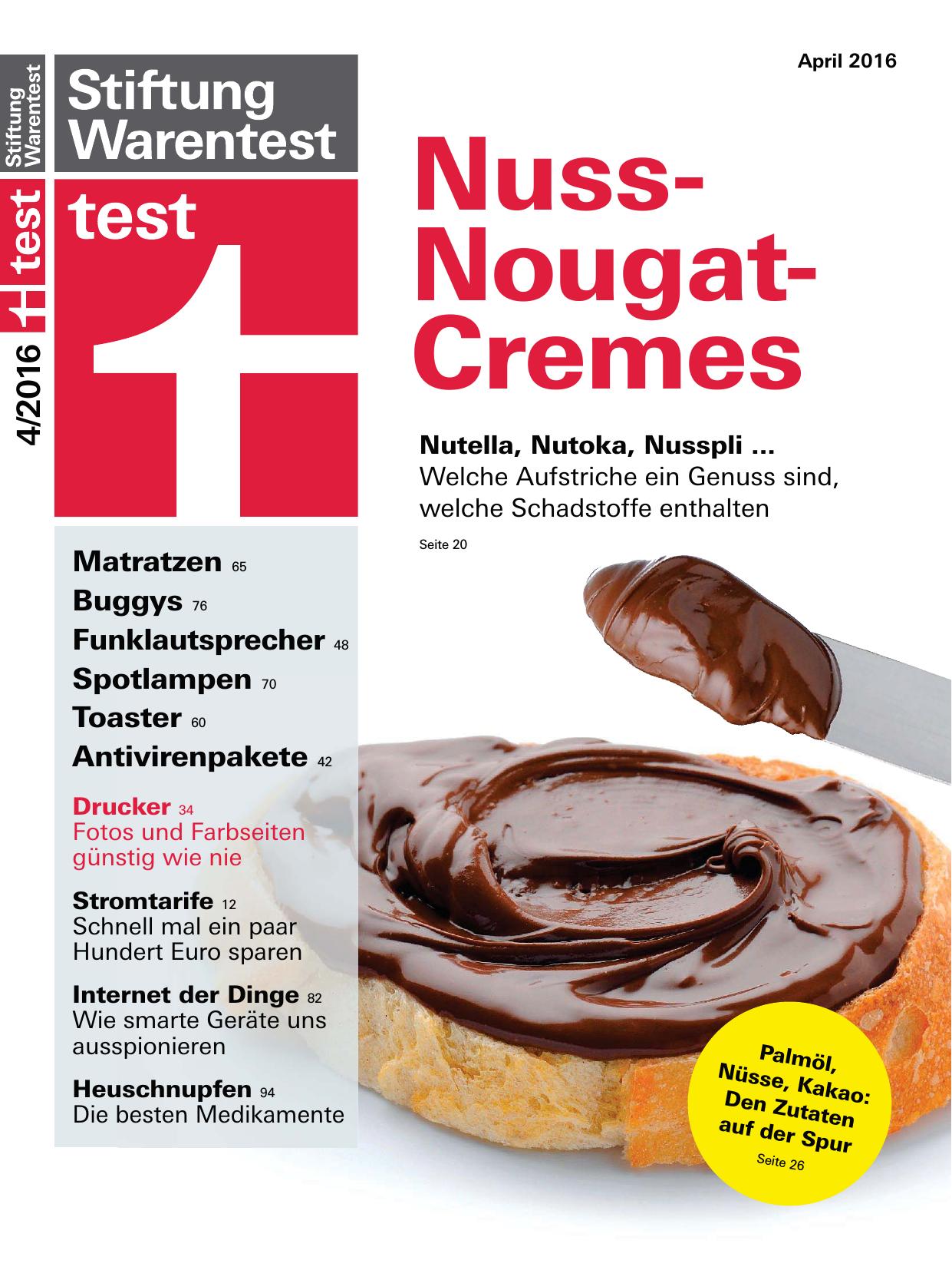 Stiftung Warentest Nr. 4/2016