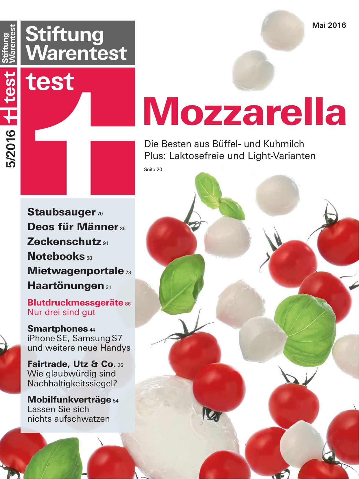 Stiftung Warentest Nr. 5/2016