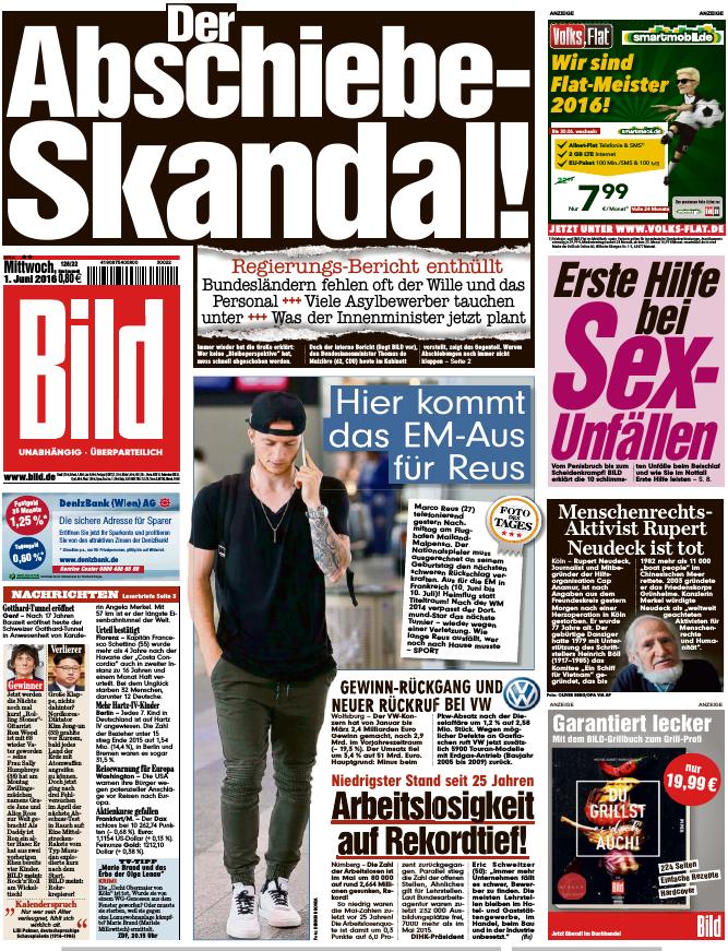 BILD Zeitung 01.06.2016