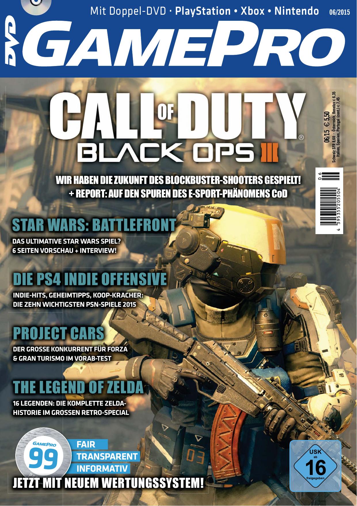Gamepro Playstation XBox Nintendo Magazin No 06 2015