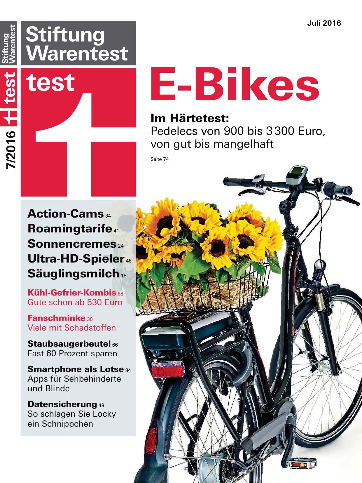 Stiftung Warentest Nr. 7/2016