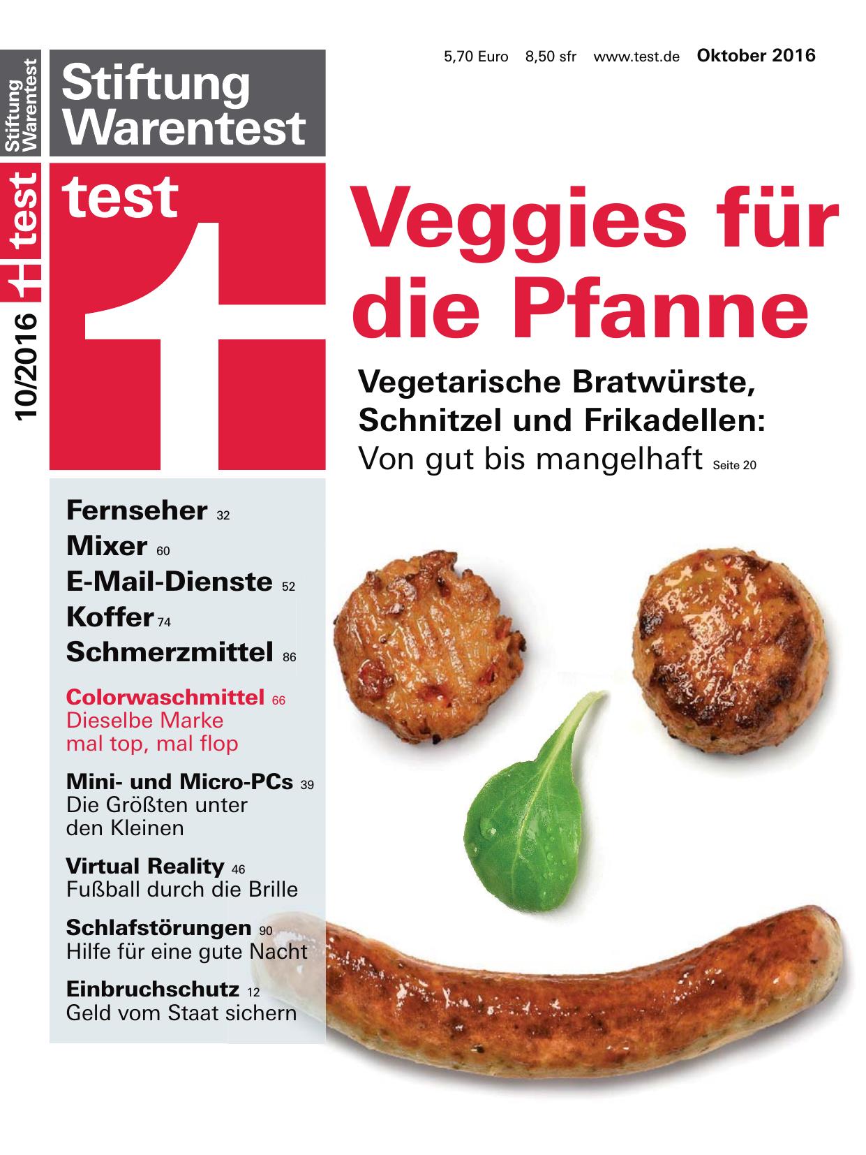 Stiftung Warentest Nr. 10/2016