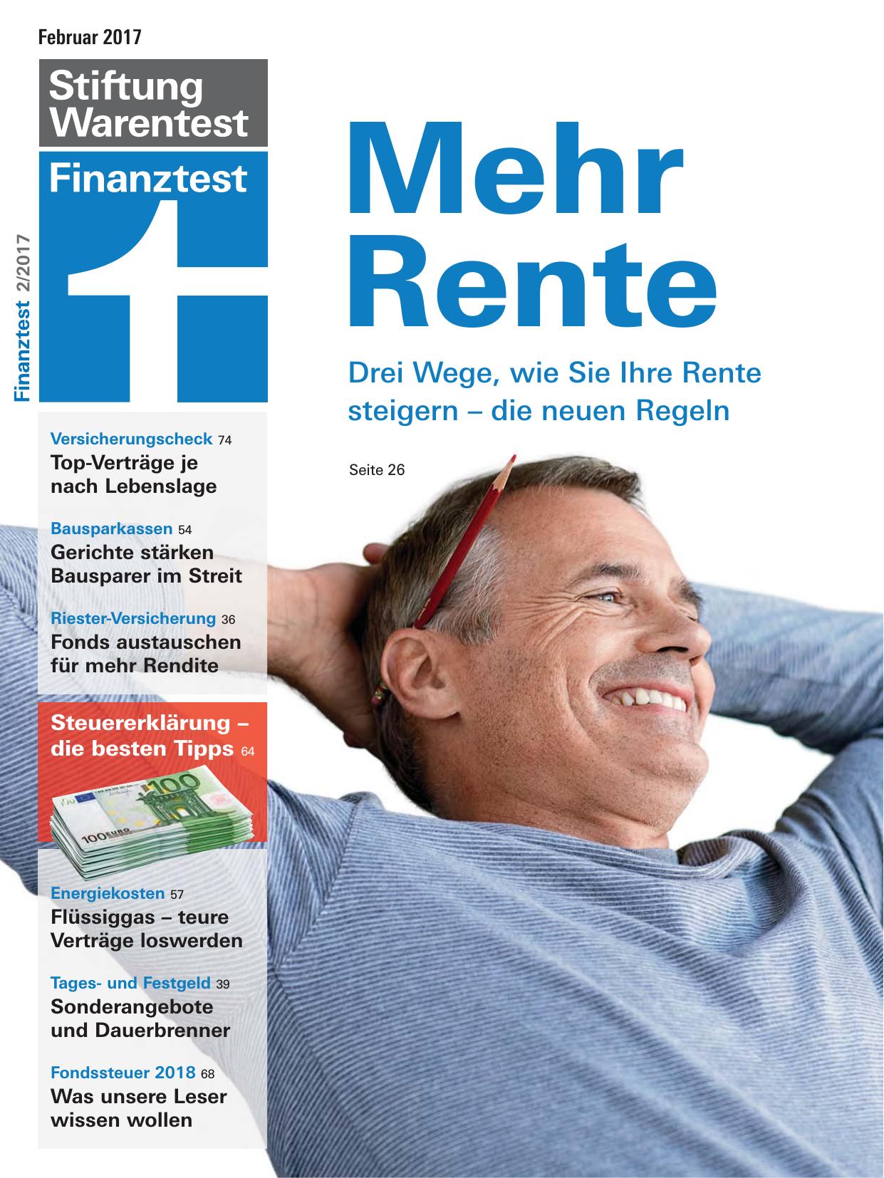 Stiftung Warentest Finanztest Nr. 2/2017