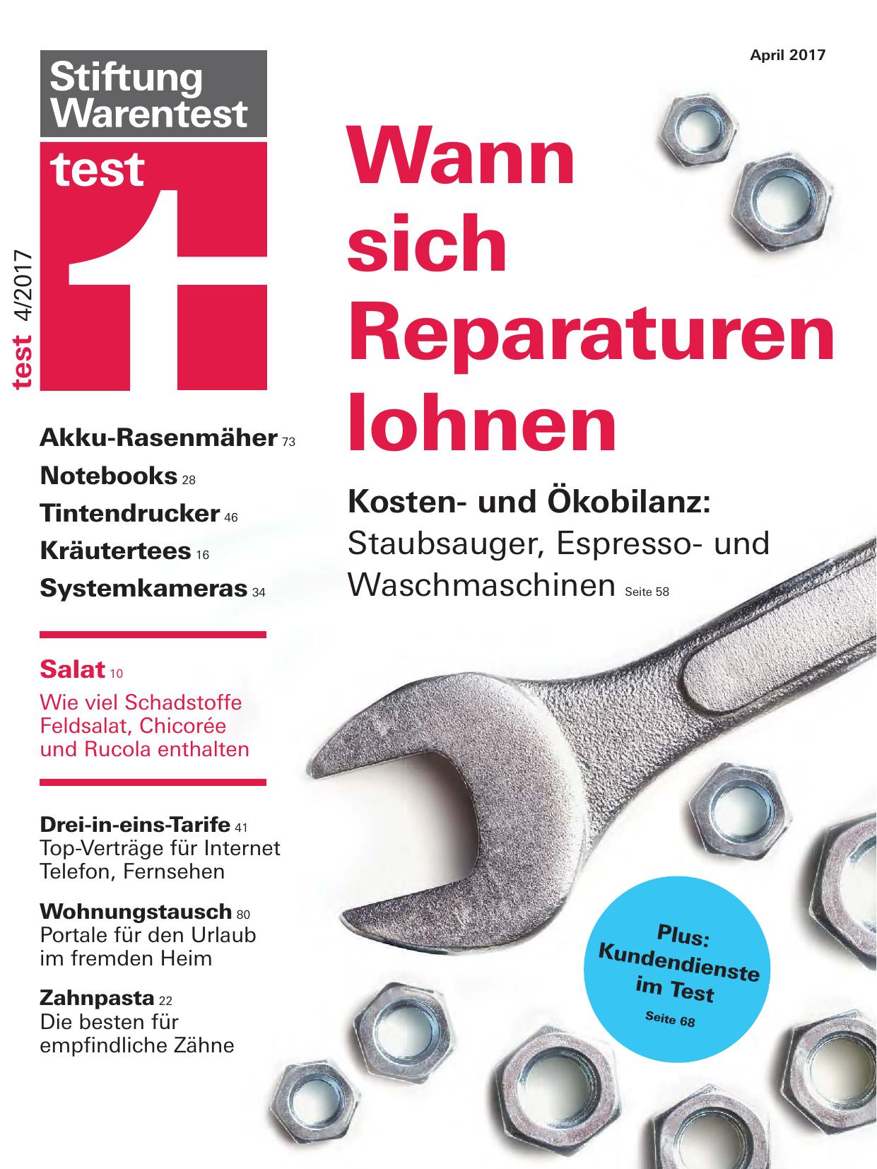 Stiftung Warentest Nr. 4/2017