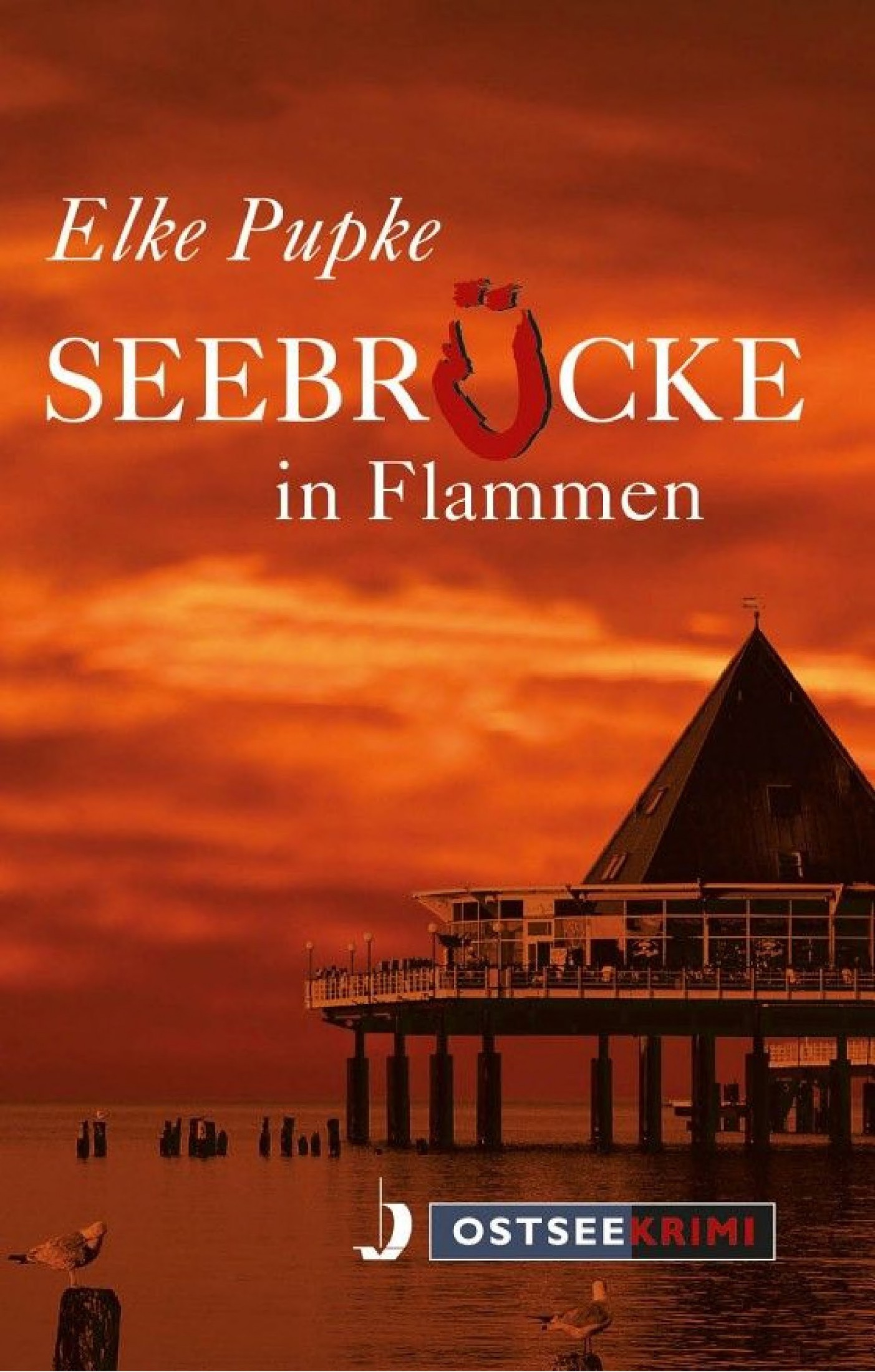 Seebrücke in Flammen