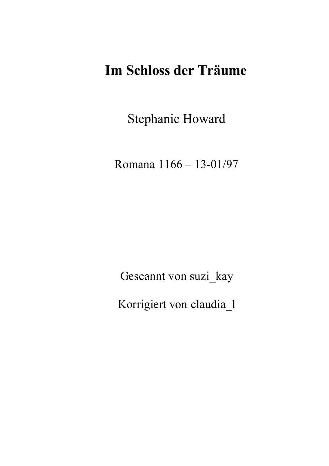 Im Schloss der Traeume