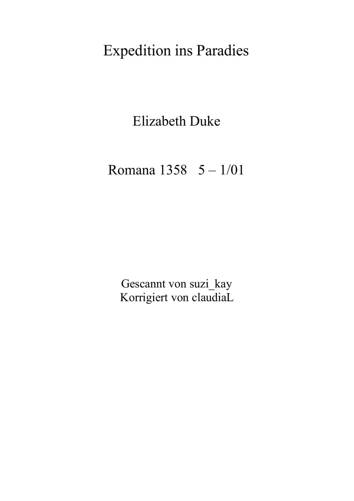 Expedition ins Paradies