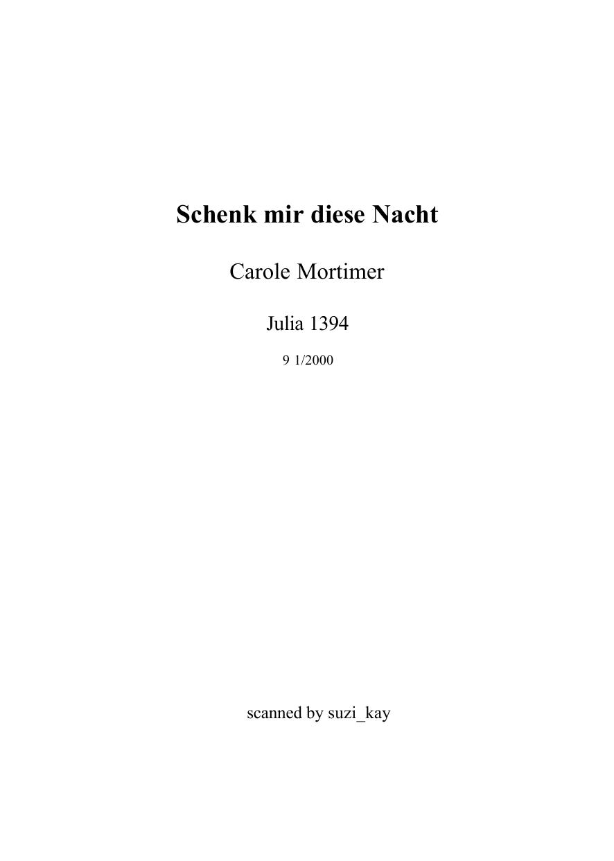 Schenk mir diese Nacht