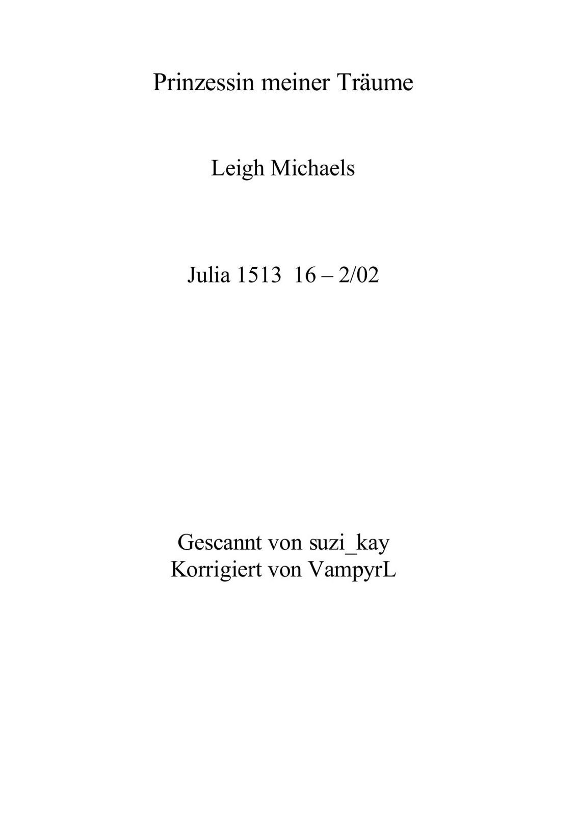 Prinzessin meiner Traeume