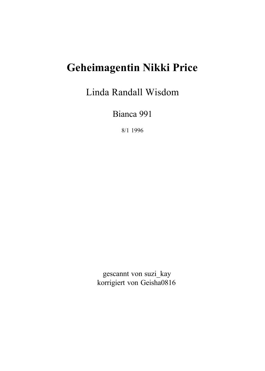 Geheimagentin Nikki Price