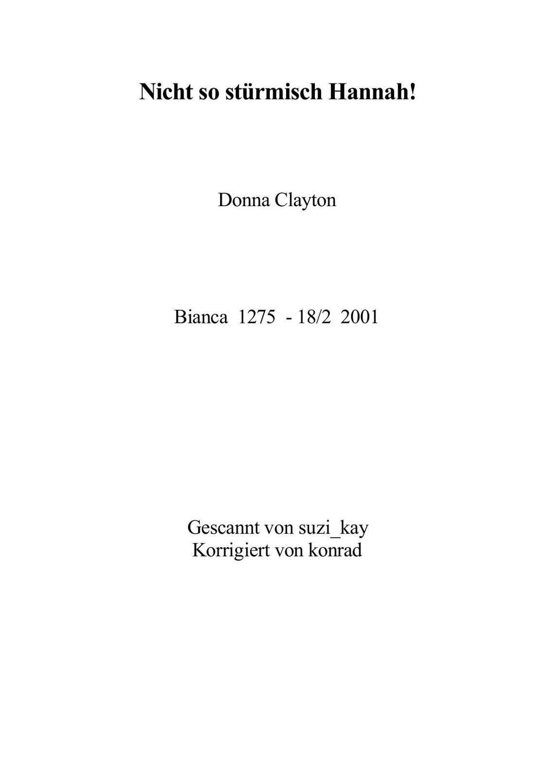 Nicht so stuermisch Hannah
