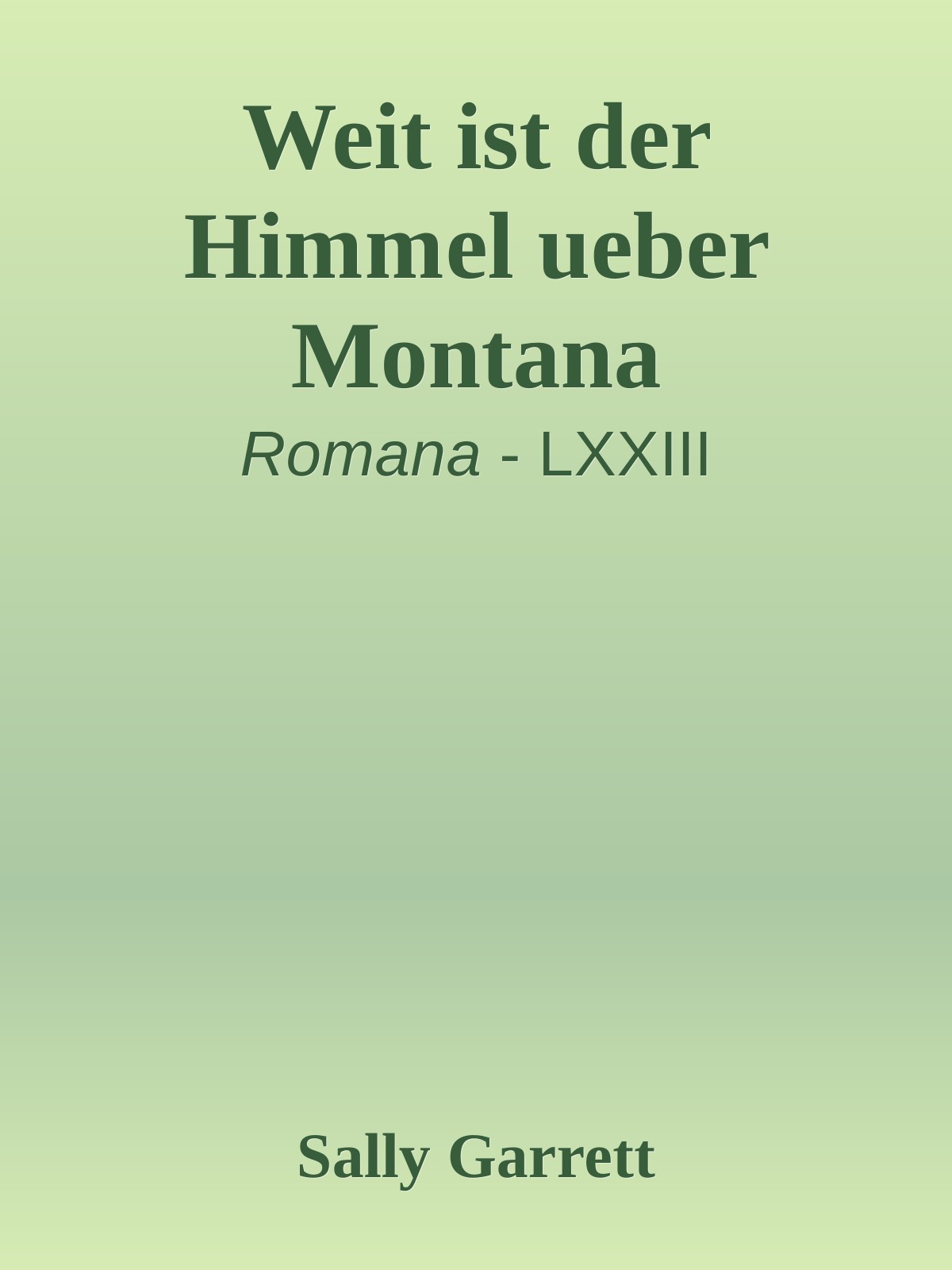 Weit ist der Himmel über Montana