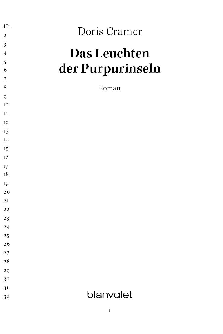 das leuchten der purpurinseln blanvalet doris cramer