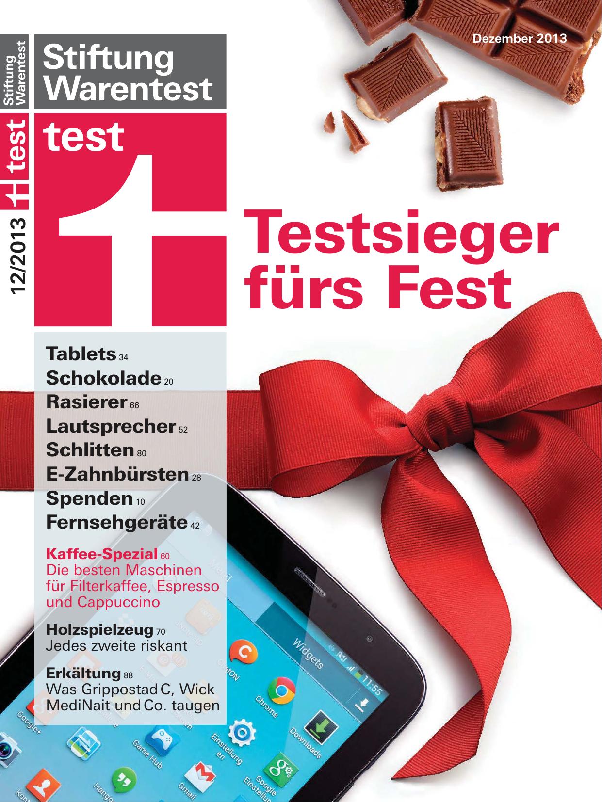 Stiftung Warentest Nr. 12/2013