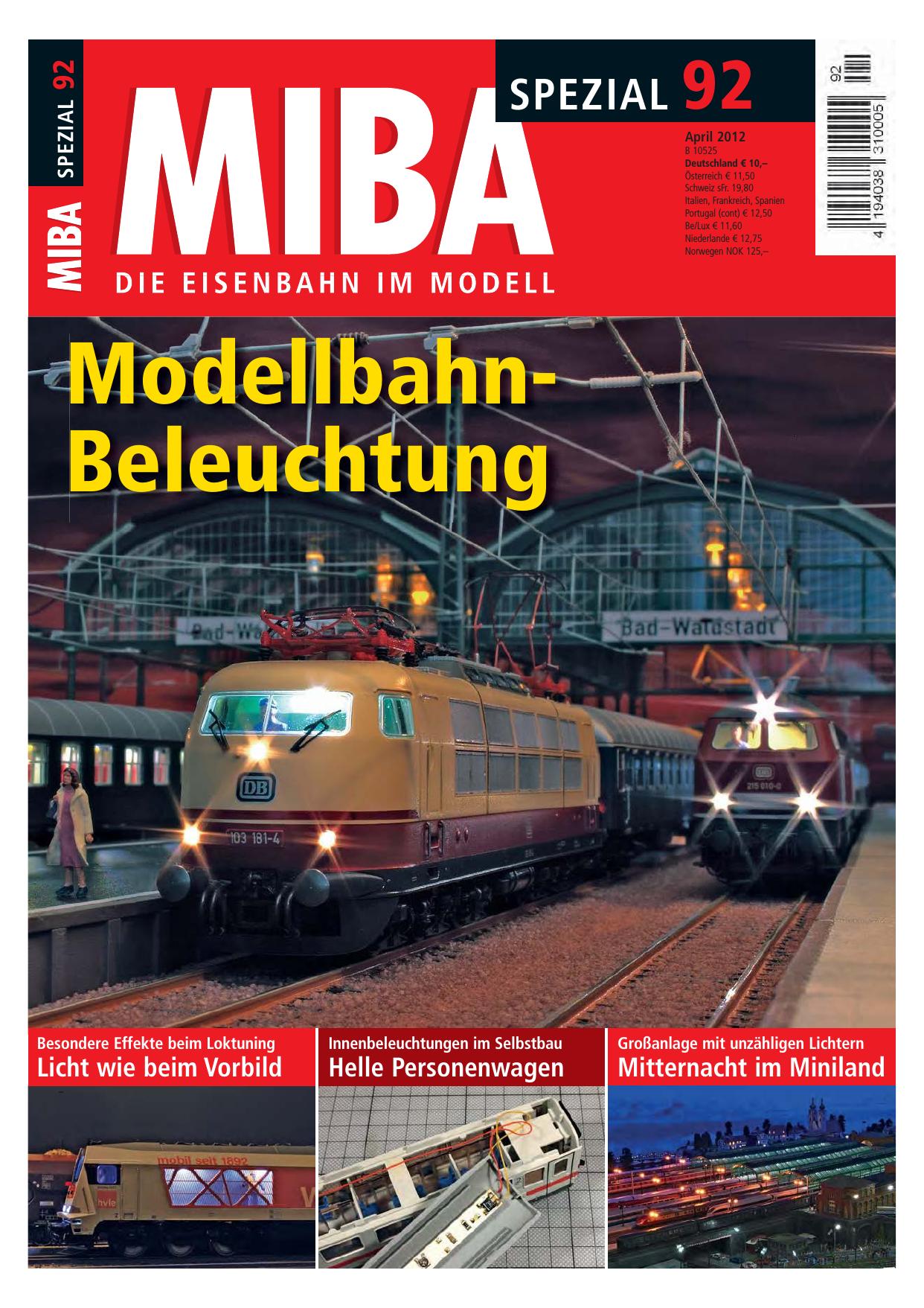 MIBA - Die Eisenbahn im Modell - Spezial Nr. 92