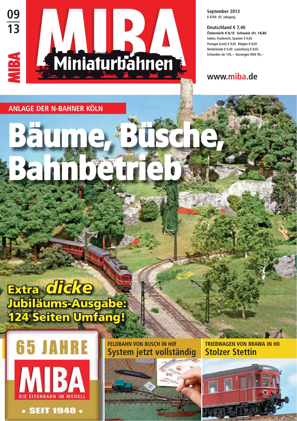 MIBA - Die Eisenbahn im Modell Nr. 9/2013