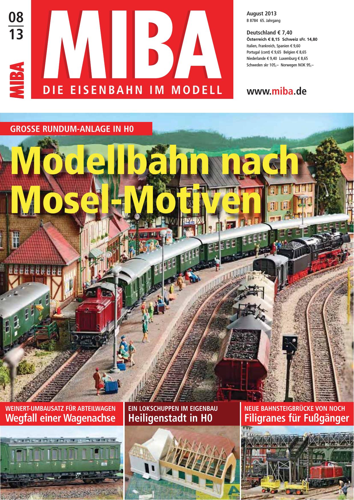 MIBA - Die Eisenbahn im Modell Nr. 8/2013