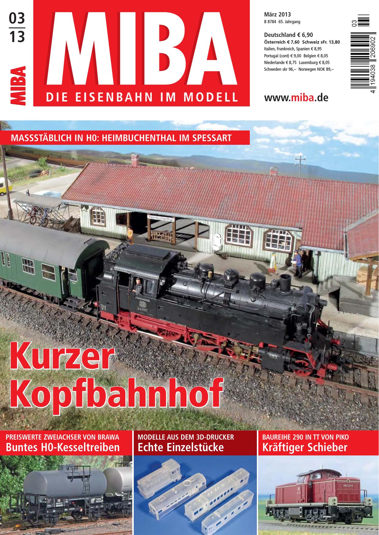 MIBA - Die Eisenbahn im Modell Nr. 3/2013