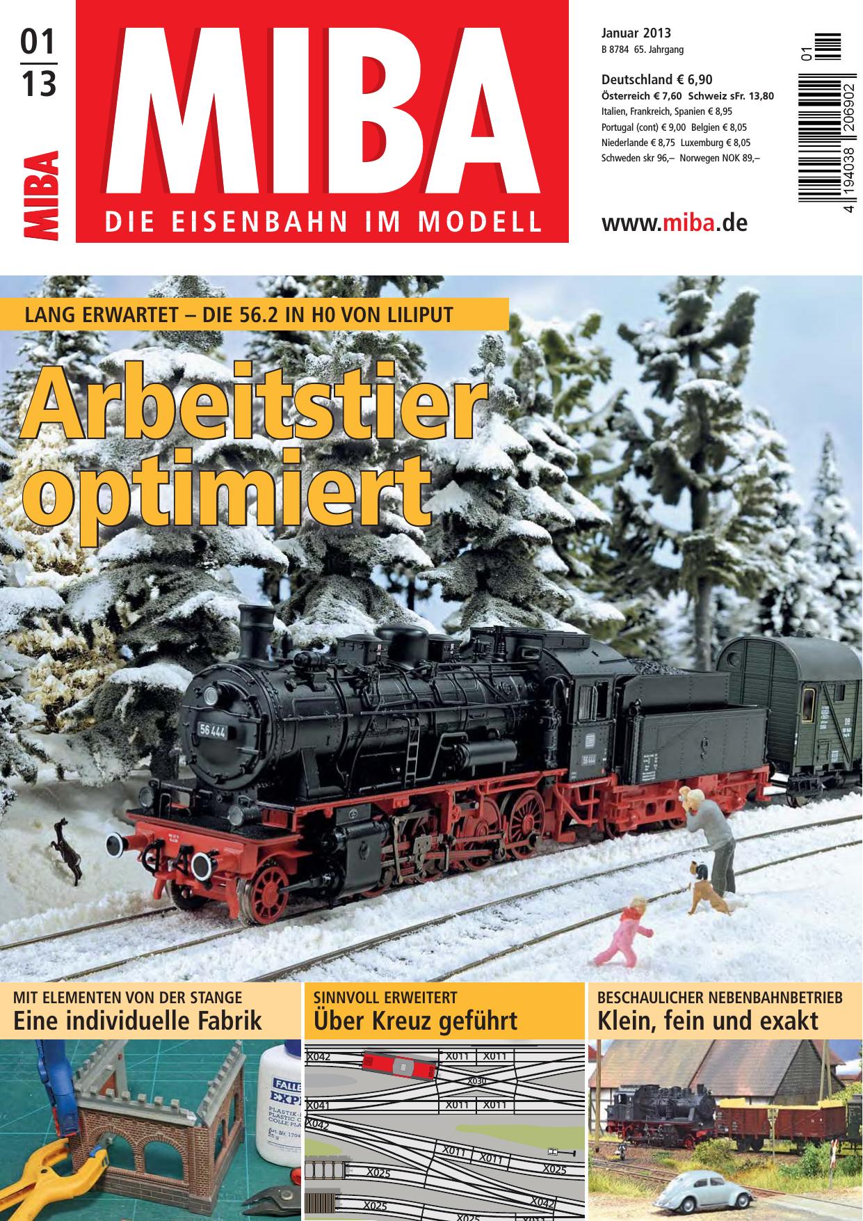 MIBA - Die Eisenbahn im Modell Nr 1/2013