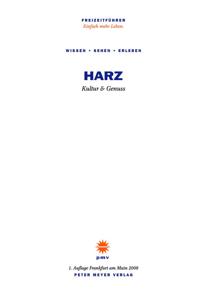 Harz - Kultur und Genuss