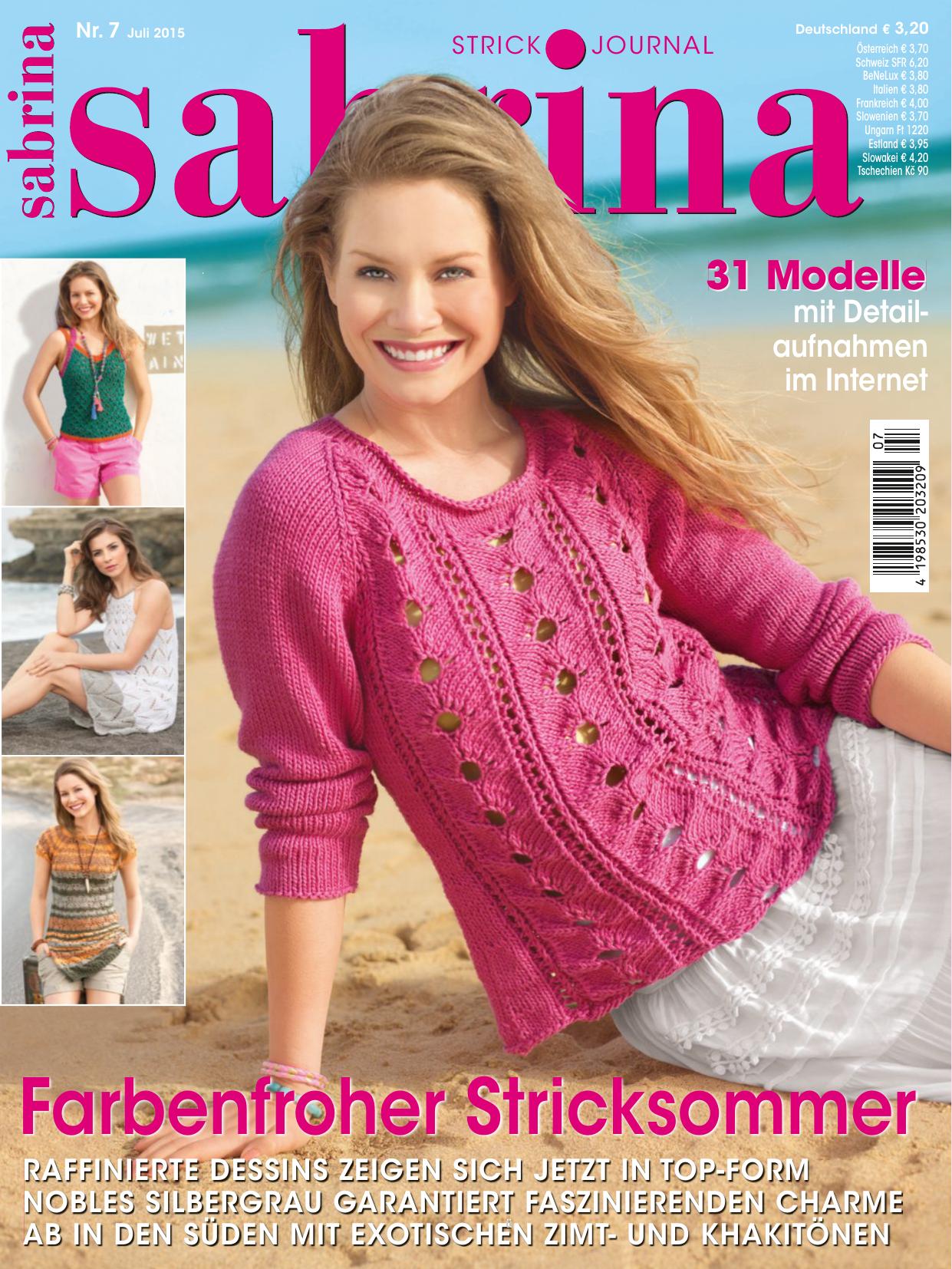 Sabrina Strickjournal Magazin Juli No 07 2015
