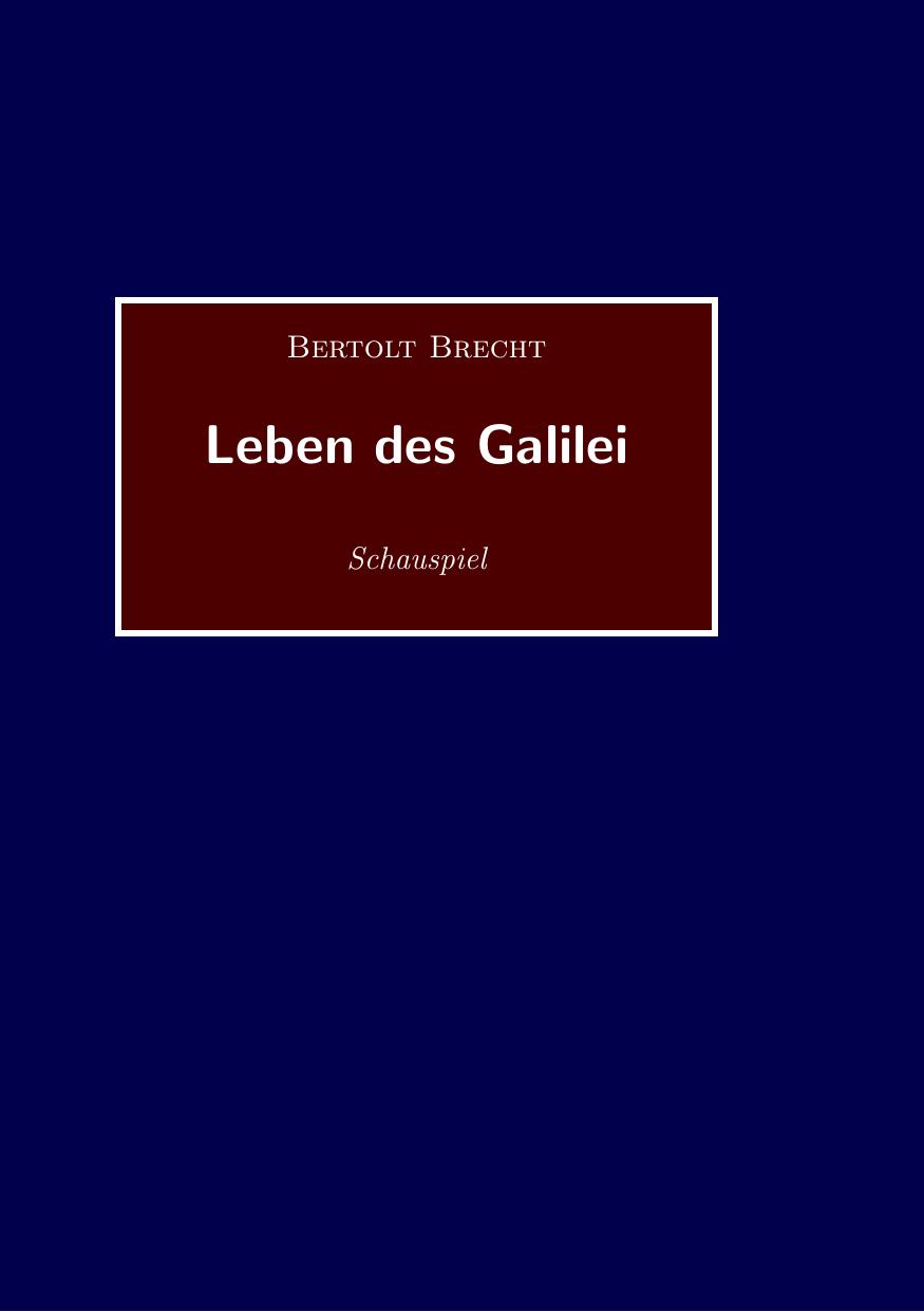 Leben des Galilei