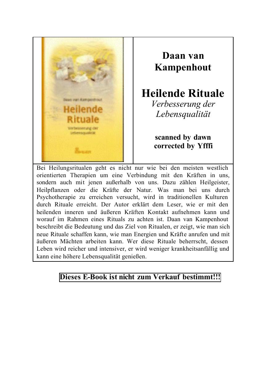 Heilende Rituale