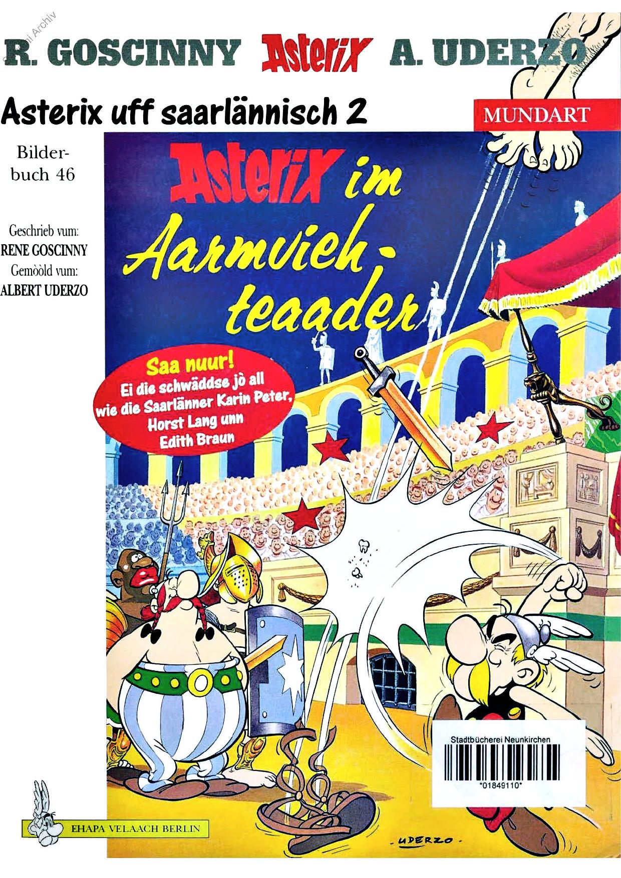 Asterix Mundart - Saarländisch - Asterix im Armviehteadder