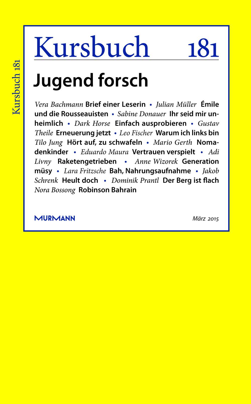 Kursbuch Nr. 181 - Jugend forsch