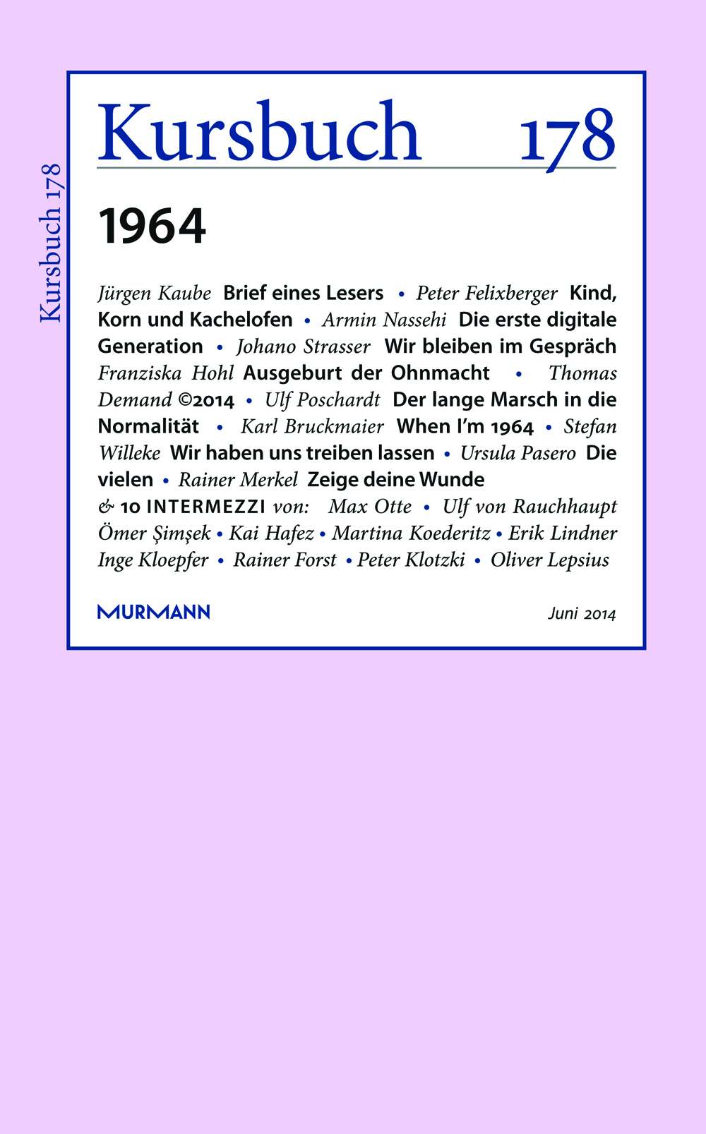 Kursbuch Nr. 178 - 1964